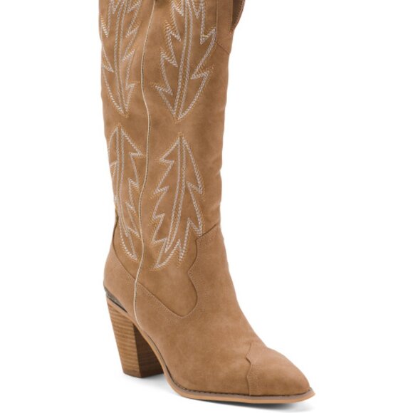 Very Volatile Shoes - NEW VOLATILE Preston Western High Heel Shaft Boots beige 563tn